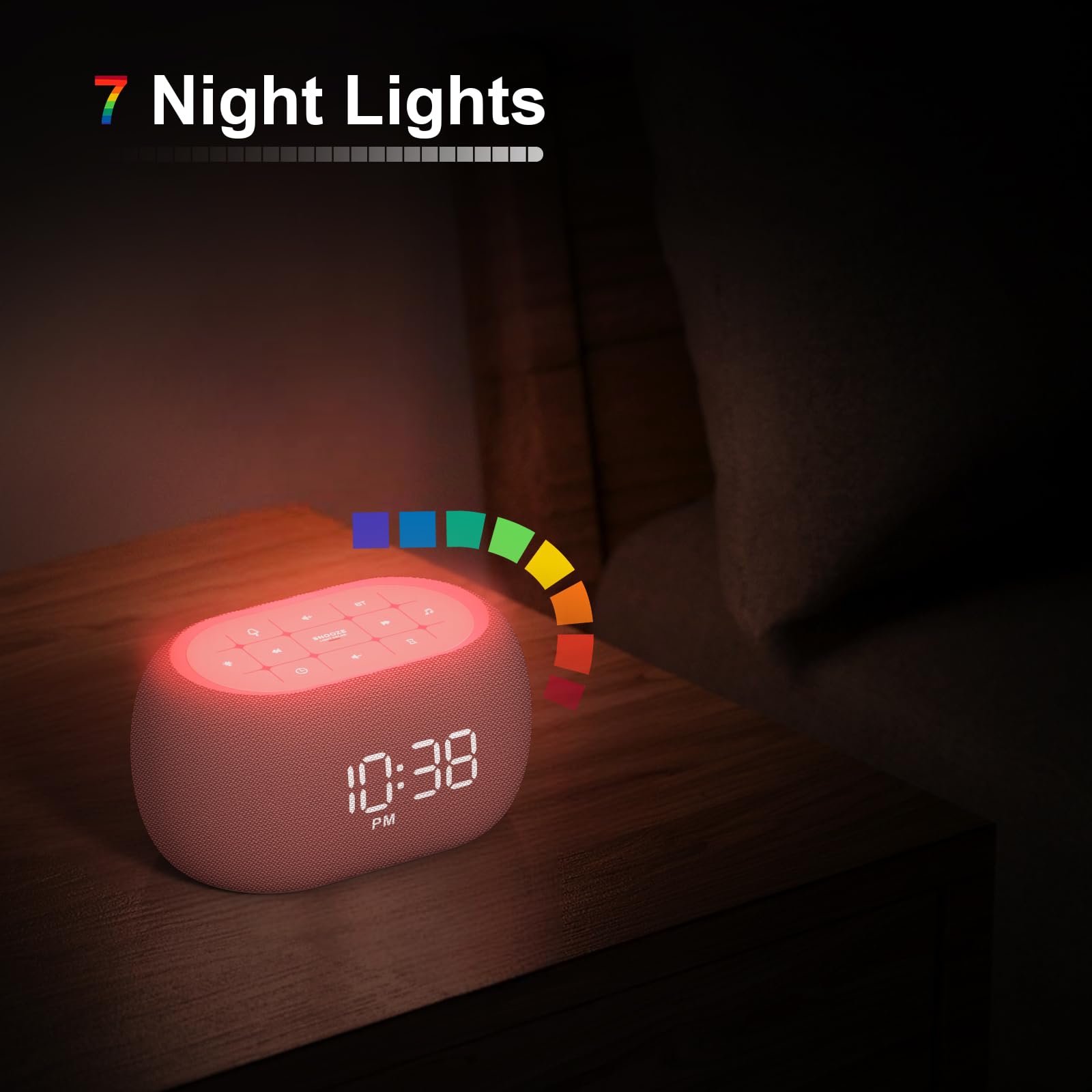 ANJANK compact design fits neatly on a nightstand without clutter.