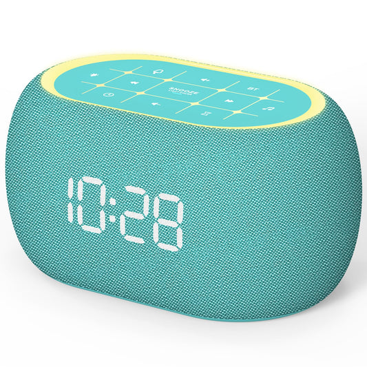 ANJANK white noise sound machine on a bedside table creating a calm sleep setup