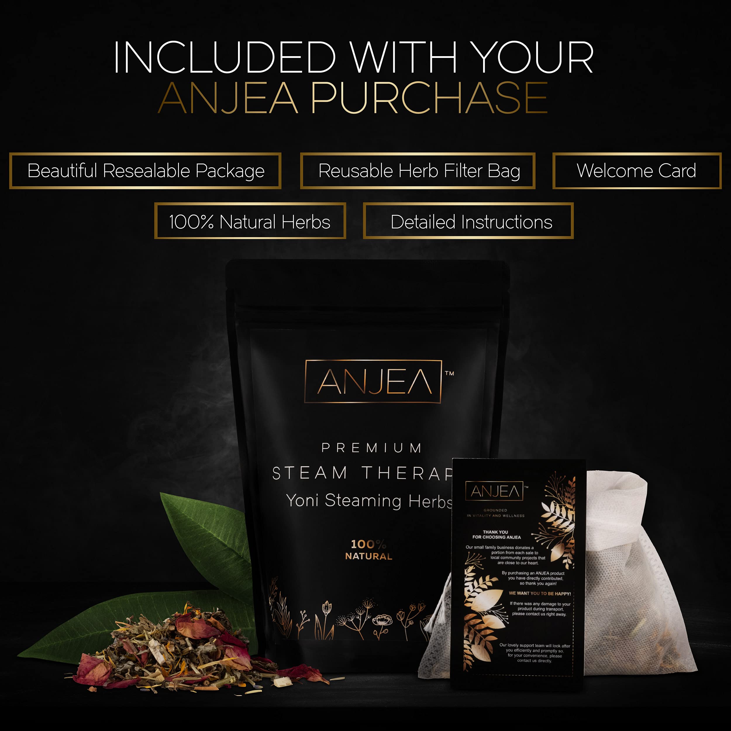 ANJEA electric steamer-ready setup enables easy at-home rituals.