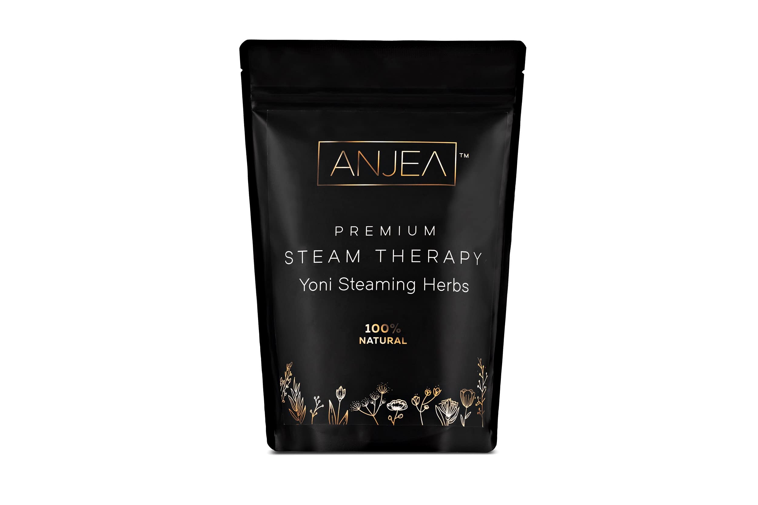 ANJEA Yoni Steamer packaging shown as premium self-care kit for ritual use.