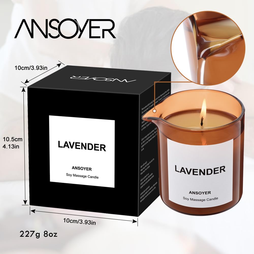 ANSOYER Massage Oil Candle cozy spa moment for self-care