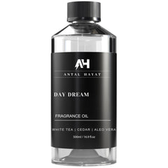 ANTAL HAYAT Day Dream diffuser bottle shows premium 500ml packaging for luxury homes.