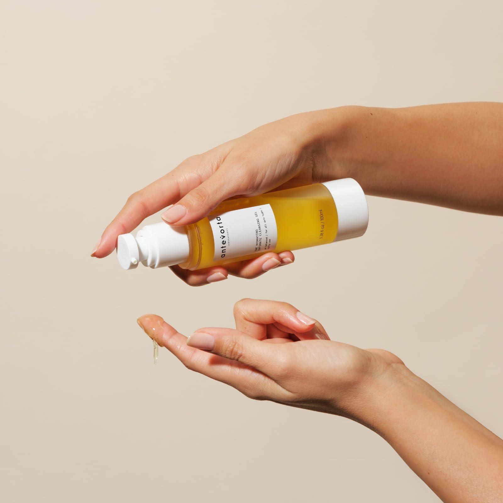 Antevorta sensitive skin packaging emphasizing gentle daily care
