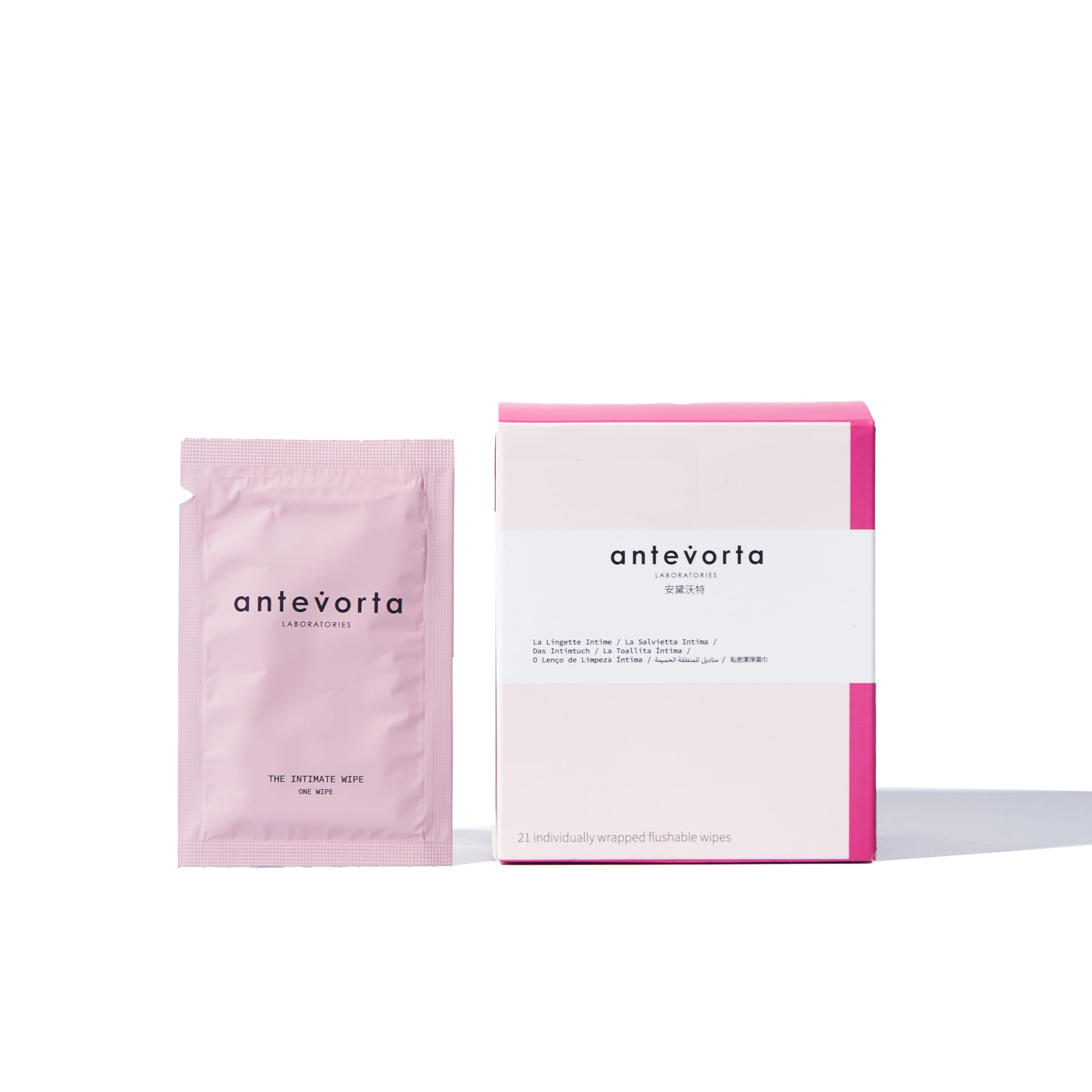 Antevorta feminine wipes pack close for on-the-go freshness and convenience.