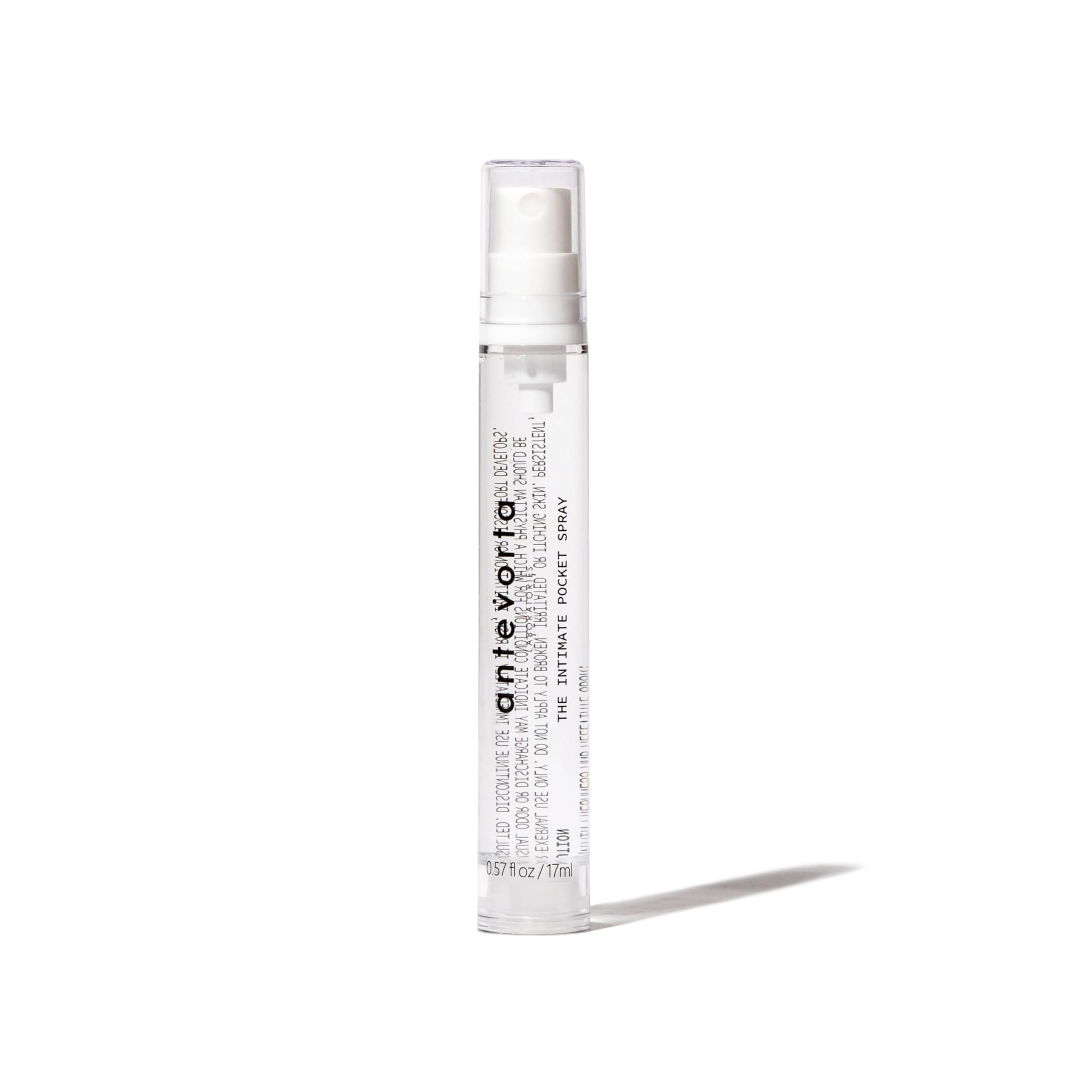 Antevorta packaging highlights alcohol-free formula and menopause-friendly care.
