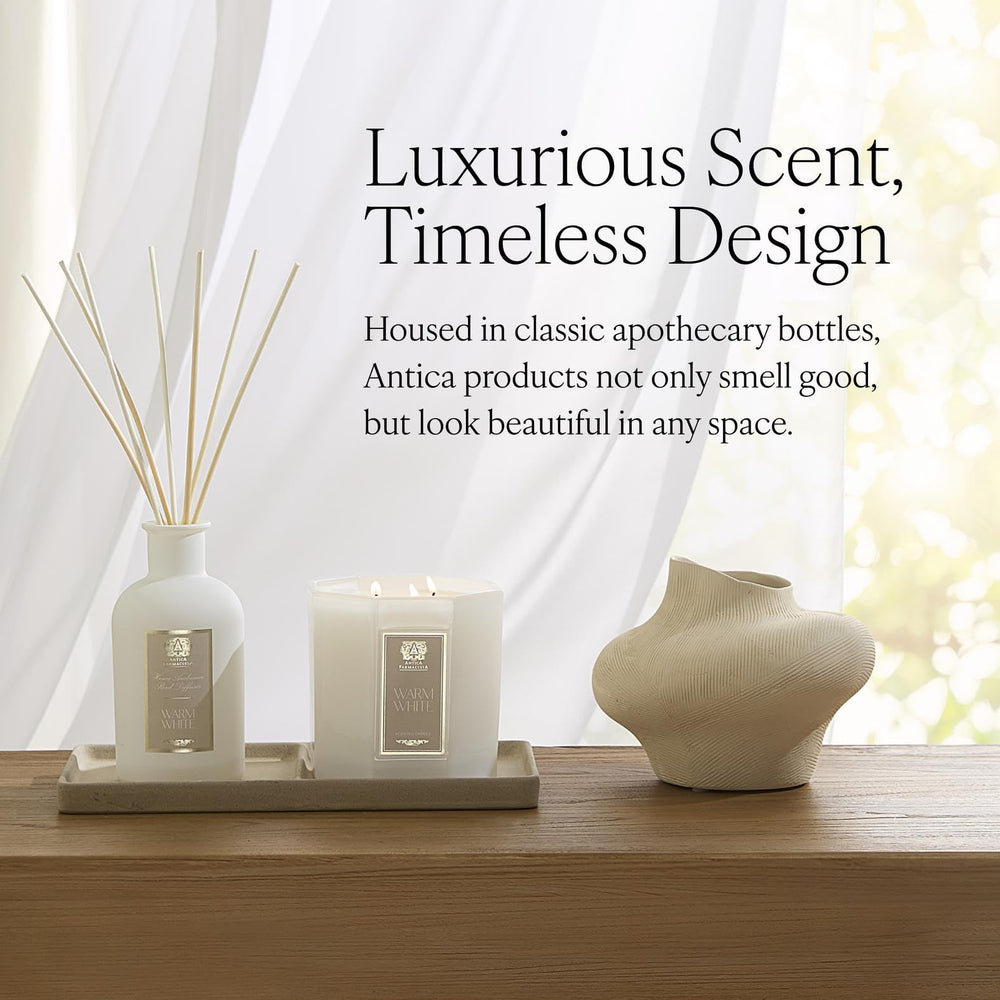 Antica Farmacista oud-amber diffuser bottle adds warmth to rooms