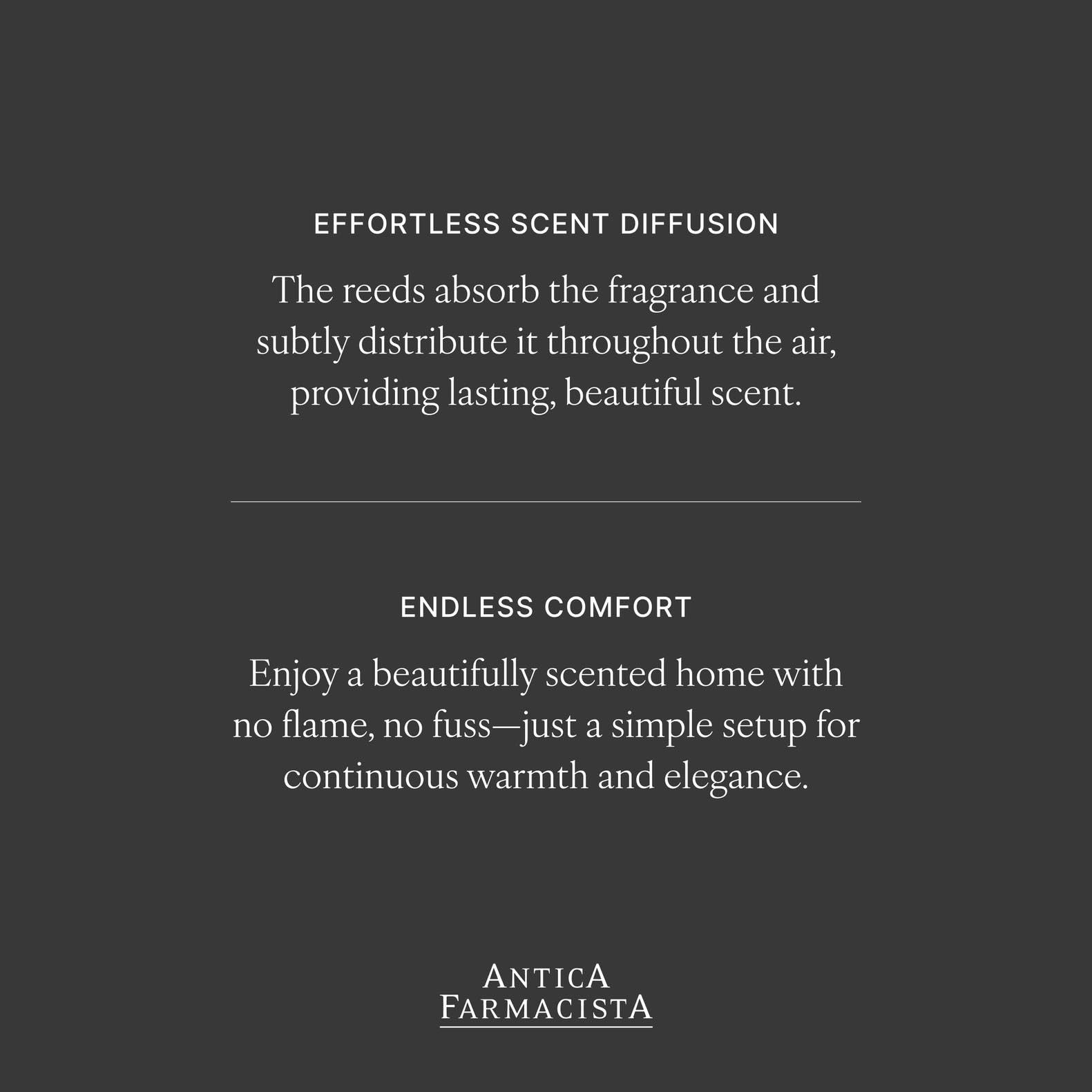 Antica Farmacista reed diffuser reeds infuse long-lasting fragrance