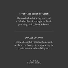 Antica Farmacista reed diffuser reeds infuse long-lasting fragrance