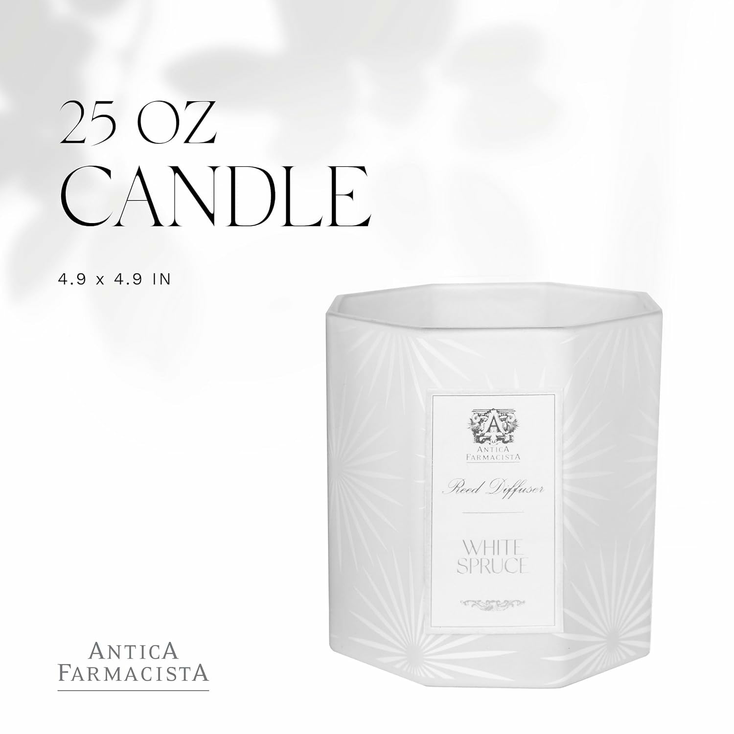 Antica Farmacista candle gift packaging showcases luxe hinged box and pearlescent texture.
