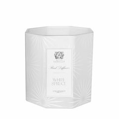 Antica Farmacista Three-Wick Candle in White Spruce jar offers long-lasting forest-citrus fragrance.