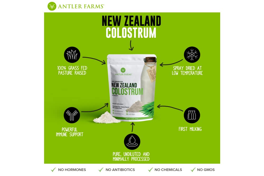 Clean sourced colostrum with no hormones or antibiotics.