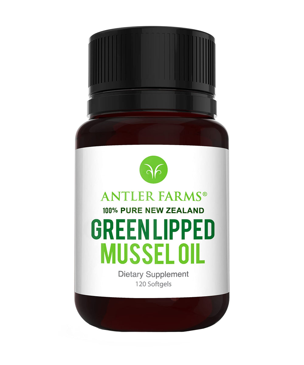 Antler Farms green-lipped mussel oil bottle for daily wellness support