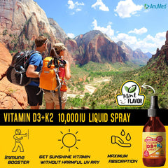 AnuMed D3 K2 spray bottle with organic MCT oil carrier