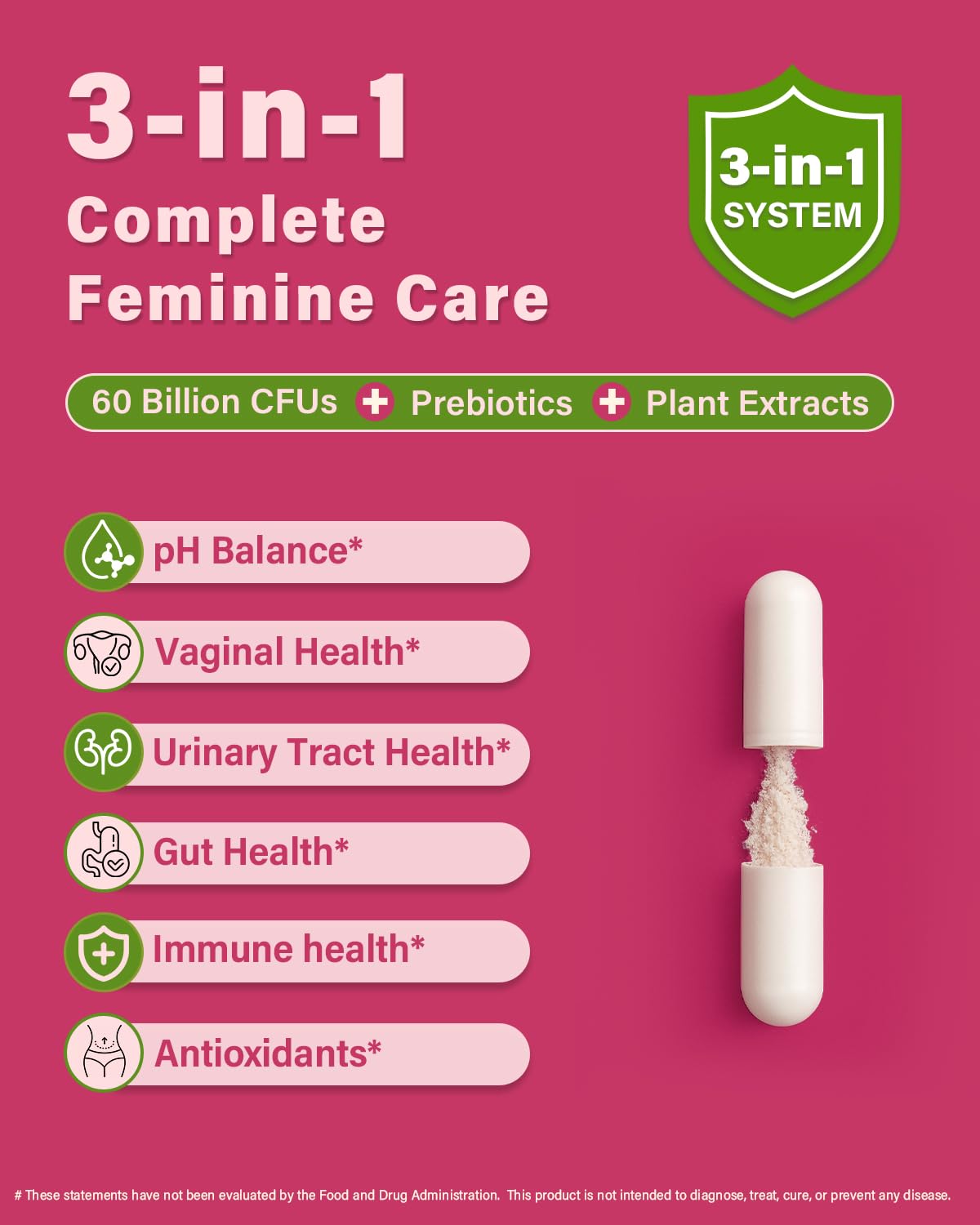 Anven Health probiotic bottle back detailing ingredients and non-GMO formula