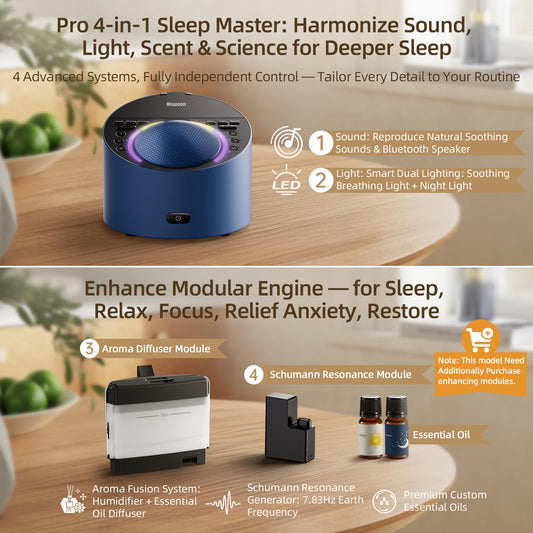 ANWOON night light ambient glow for soothing bedtime ambience.