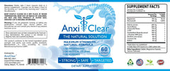 AnxiClear nighttime bottle close-up showing calm evening routine