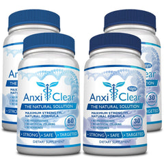 AnxiClear USA-made label on packaging highlighting vegan, non-GMO ingredients