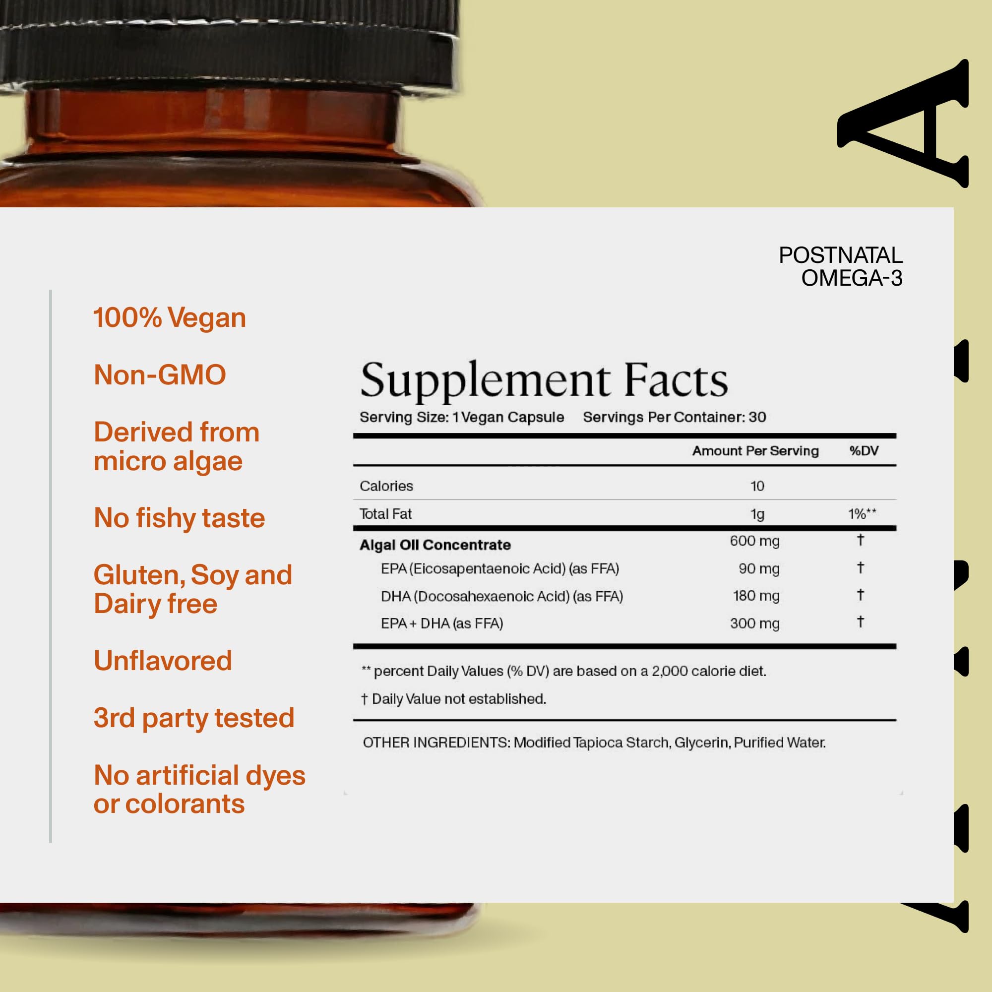 ANYA postnatal multivitamin tablets closeup