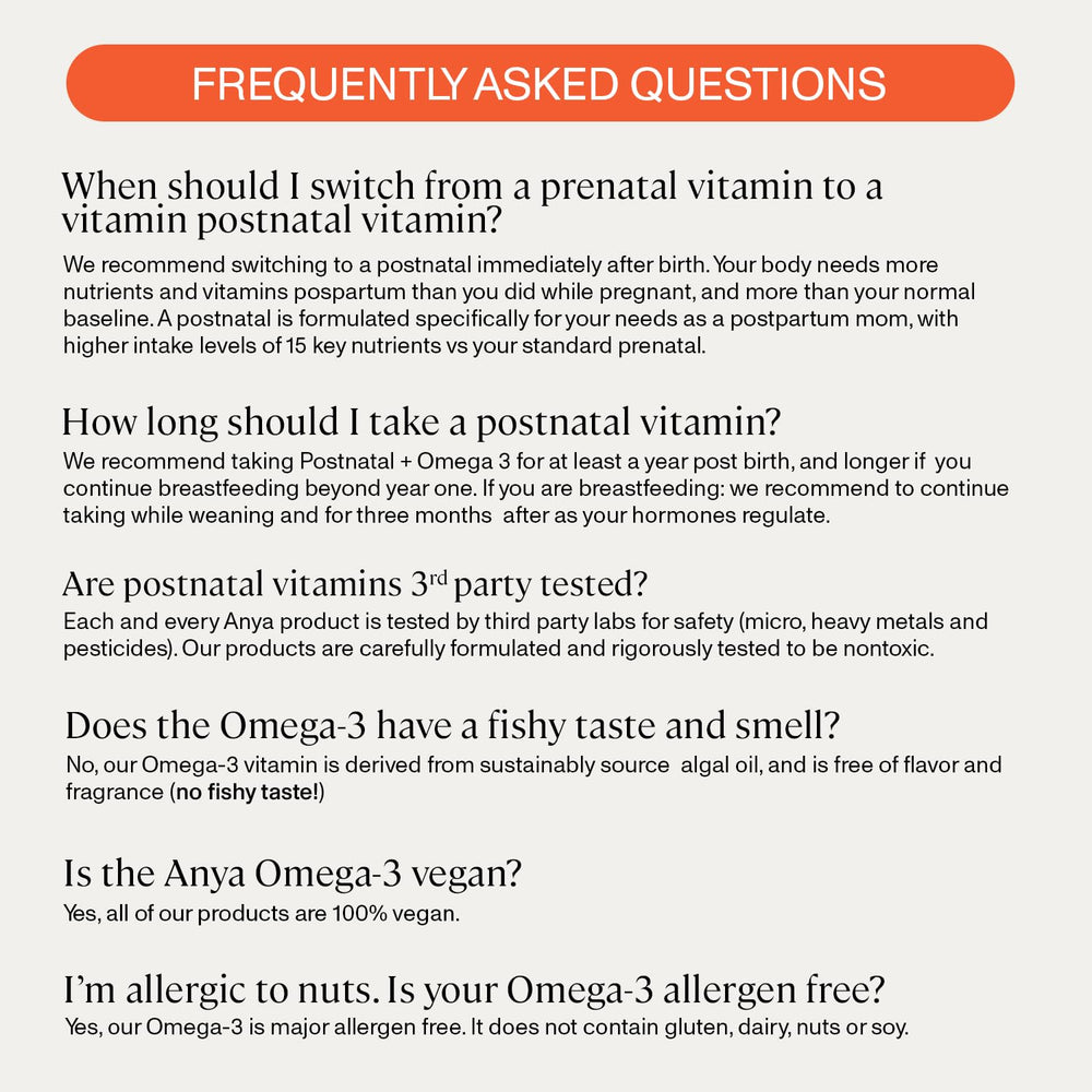 ANYA Safety-tested allergen-free label showcases strict quality standards for mom and baby.