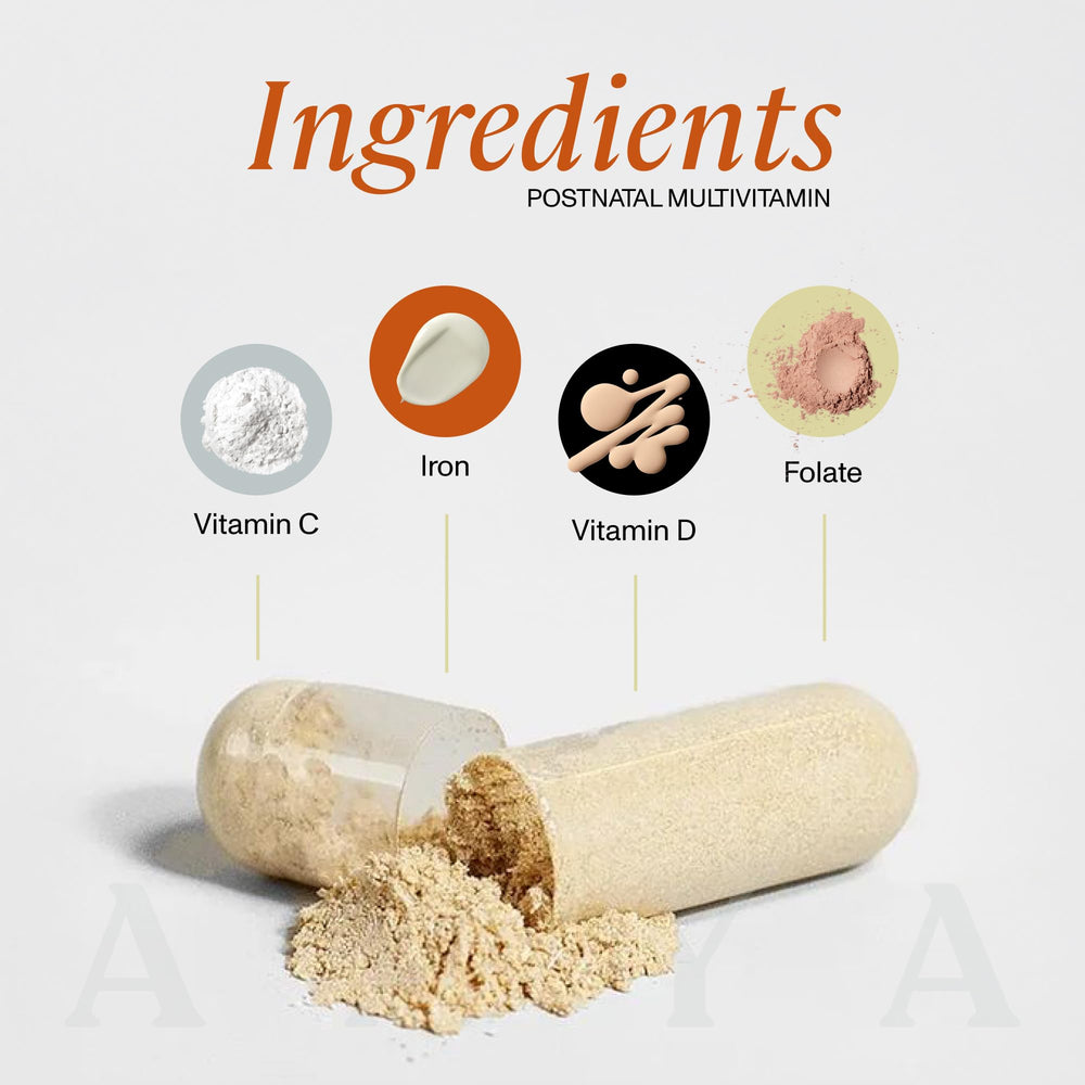 ANYA vegan D3 bottle image emphasizing immune-support nutrition for new mothers