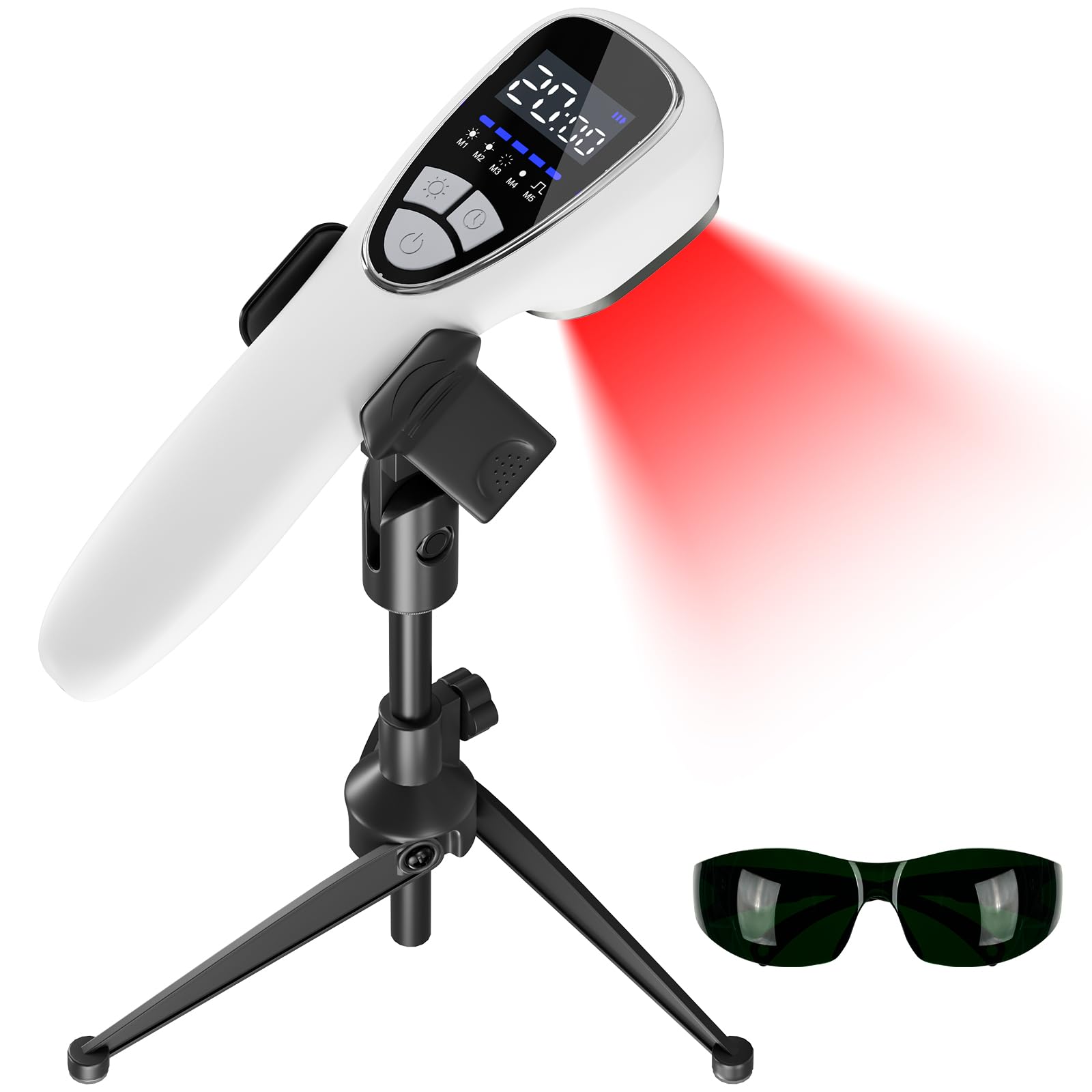 Anyork red light therapy device with stand for hands-free treatment