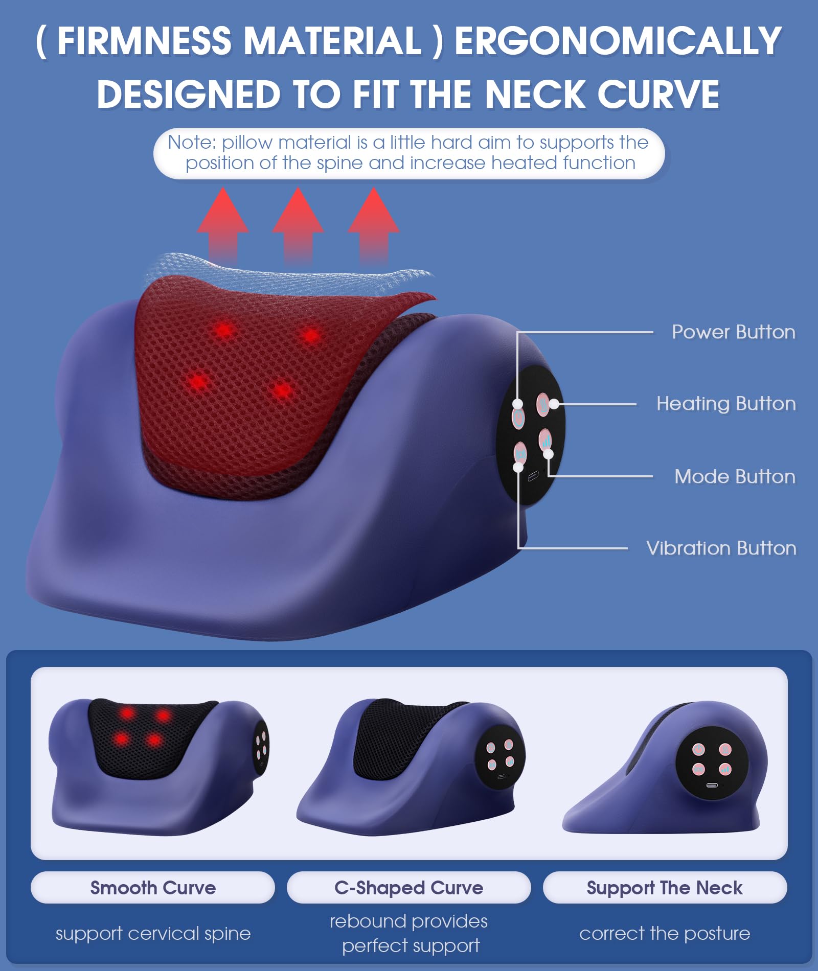 Anzzat neck stretcher offers three stretch modes for customizable traction.