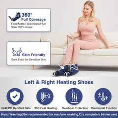 AOBOCO 30W heater delivers rapid warmth for foot heat therapy.