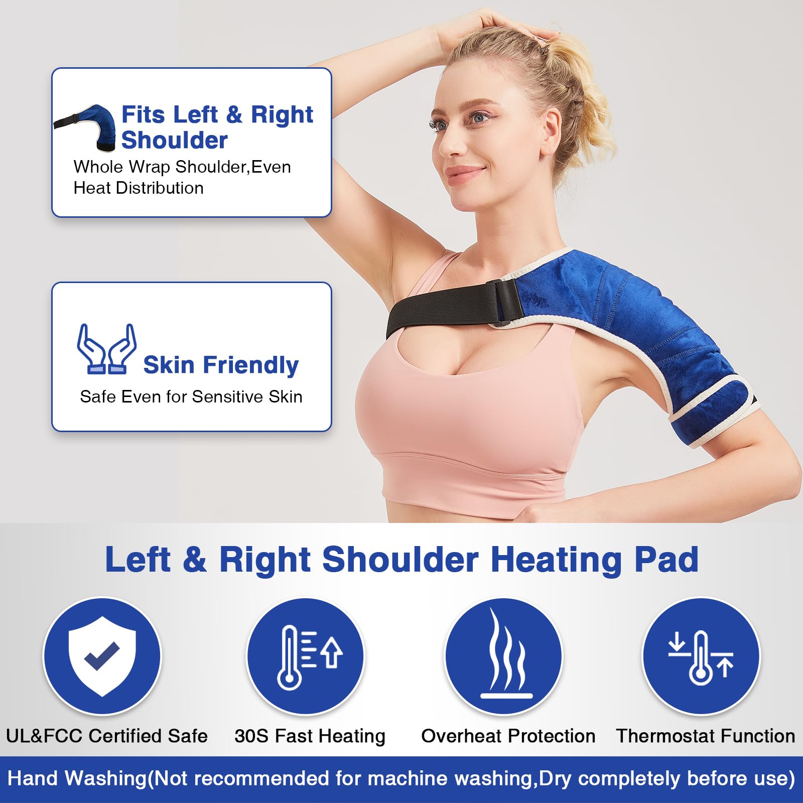 AOBOCO extendable chest straps help customize fit on either shoulder.