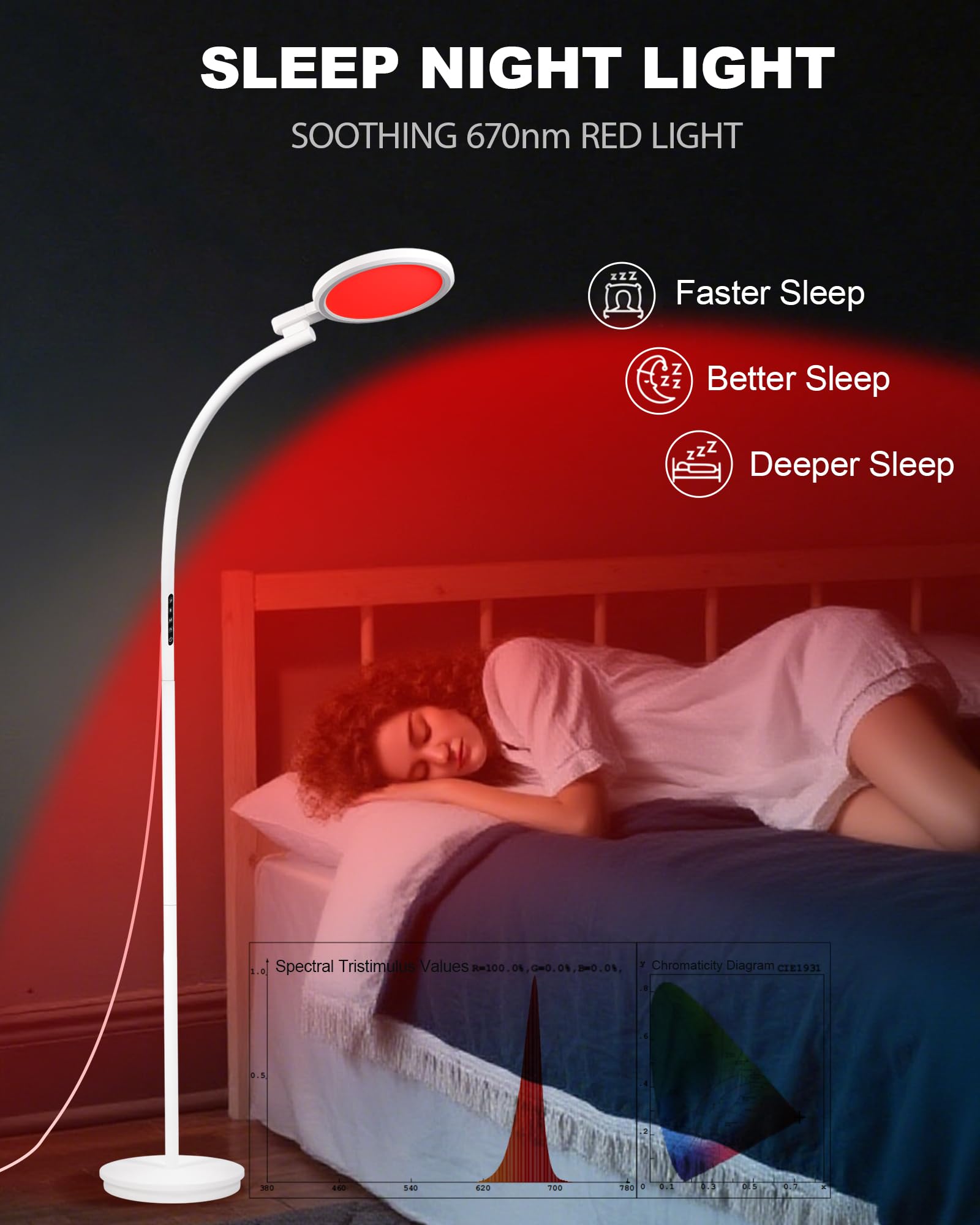 Aoife bedside lamp with touch panel and remote for easy control