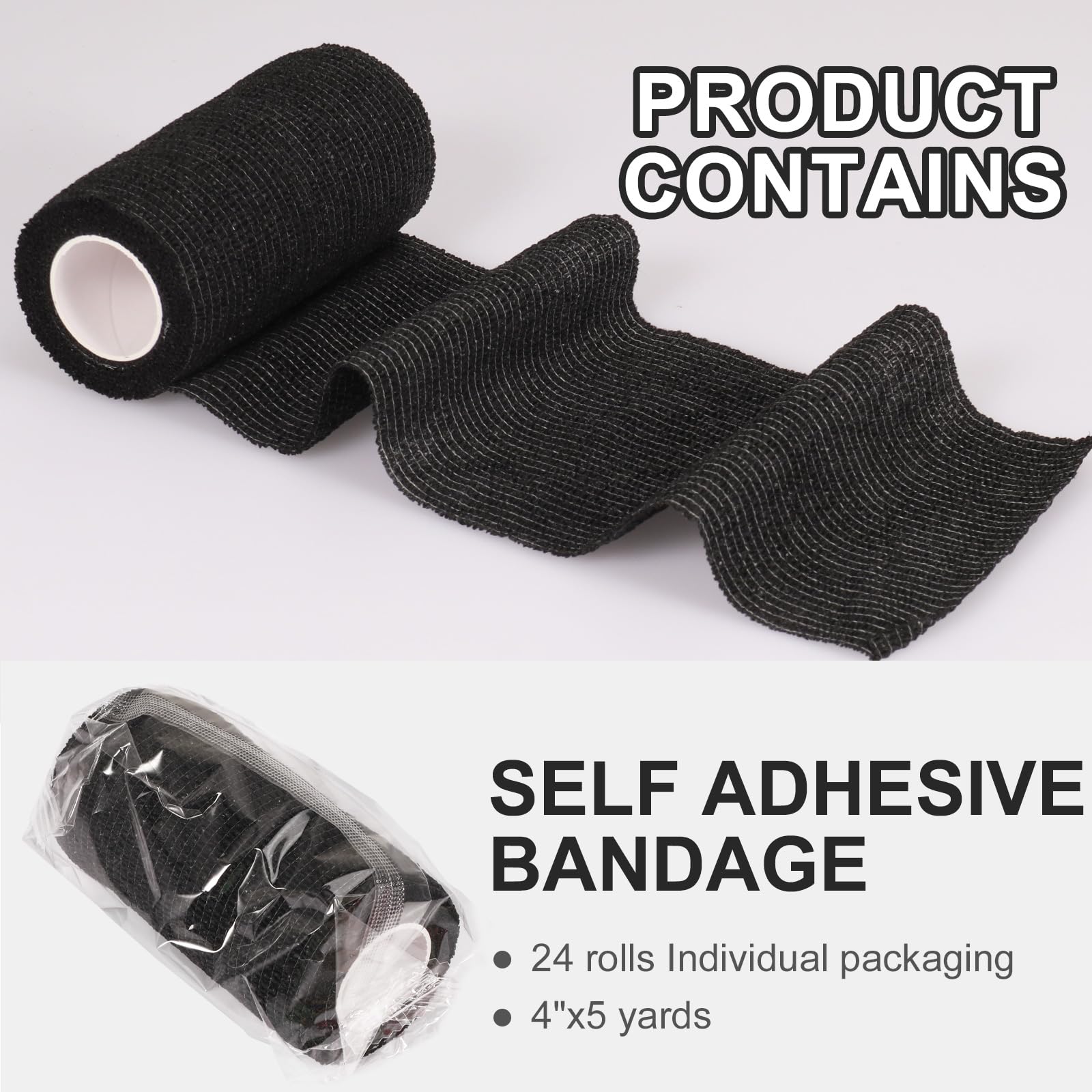 AOITMZAY bandage wrap adhesive roll closeup showing self-adhesive grip