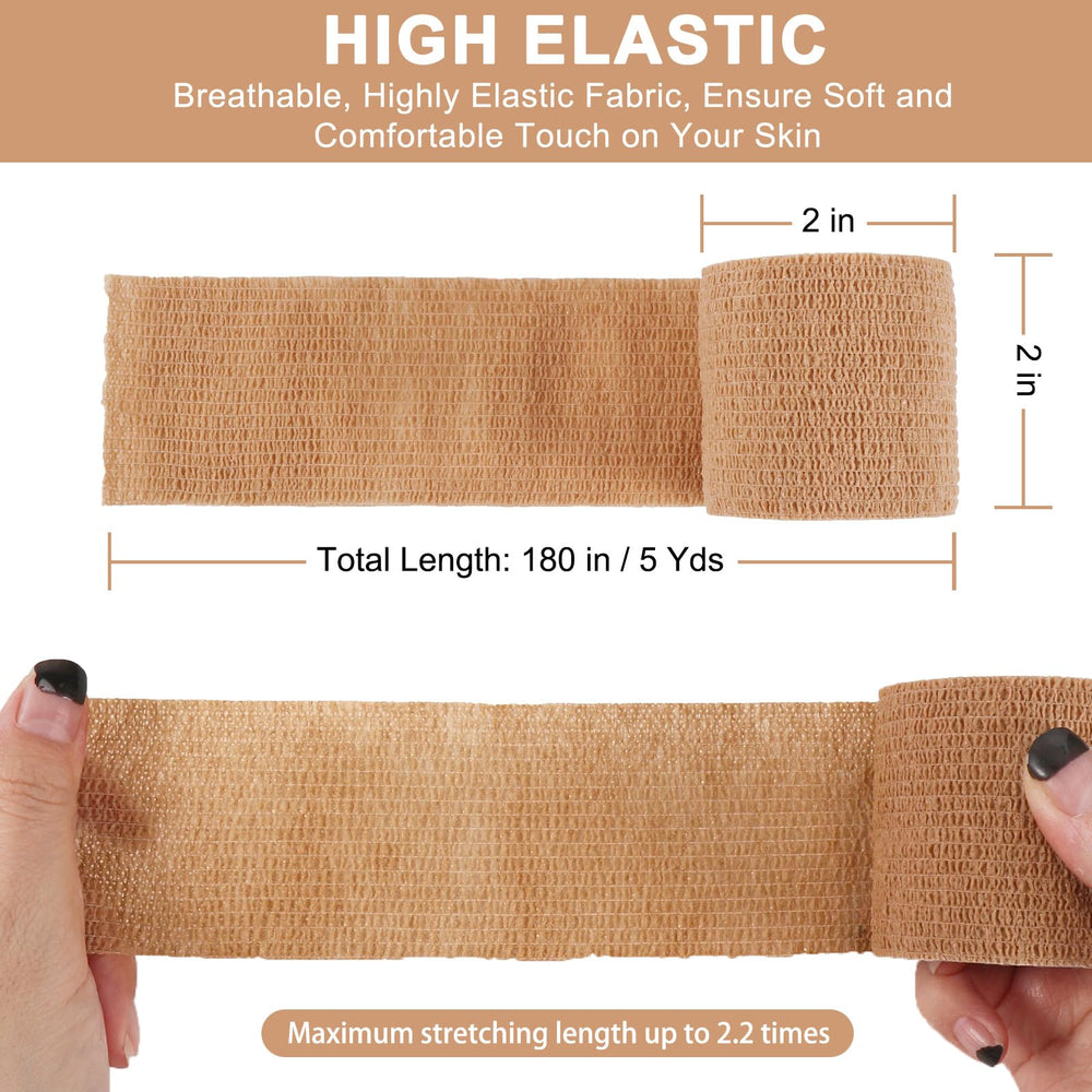 AOITMZAY bandage wrap demonstrates no-residue self-adhesion for quick fixes.