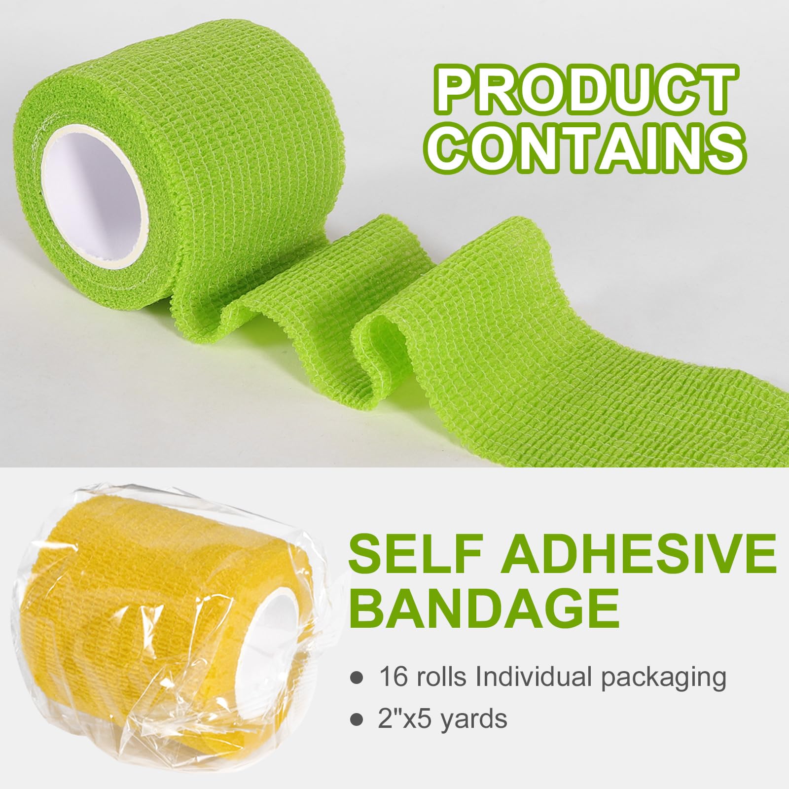 AOITMZAY 2x5-yard teal roll for sprains and minor swelling.