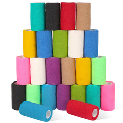 AOITMZAY self-adhesive bandage wrap applied to ankle for secure sprain support.