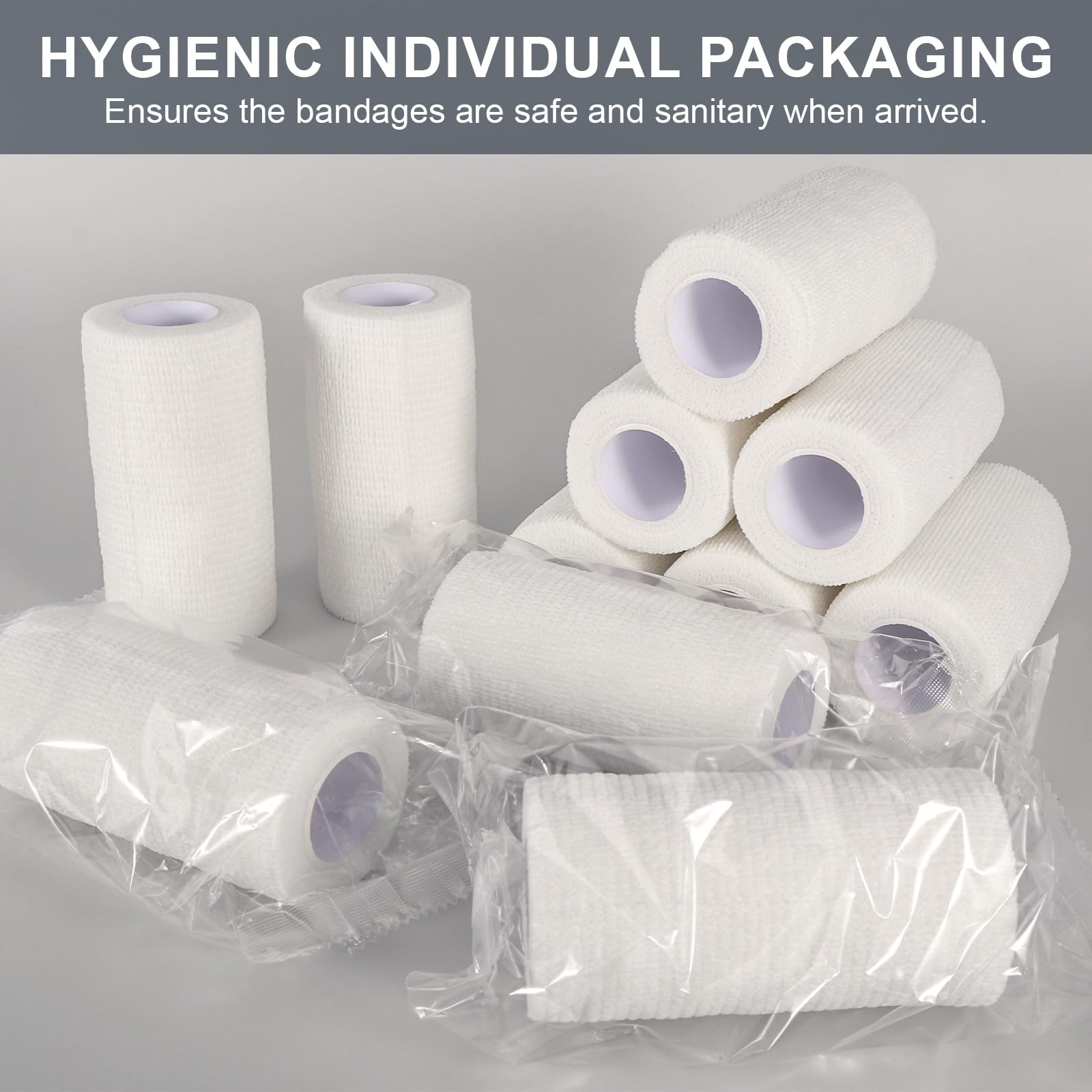 AOITMZAY self-adhesive wrap sticks to itself for fast, skin-safe application