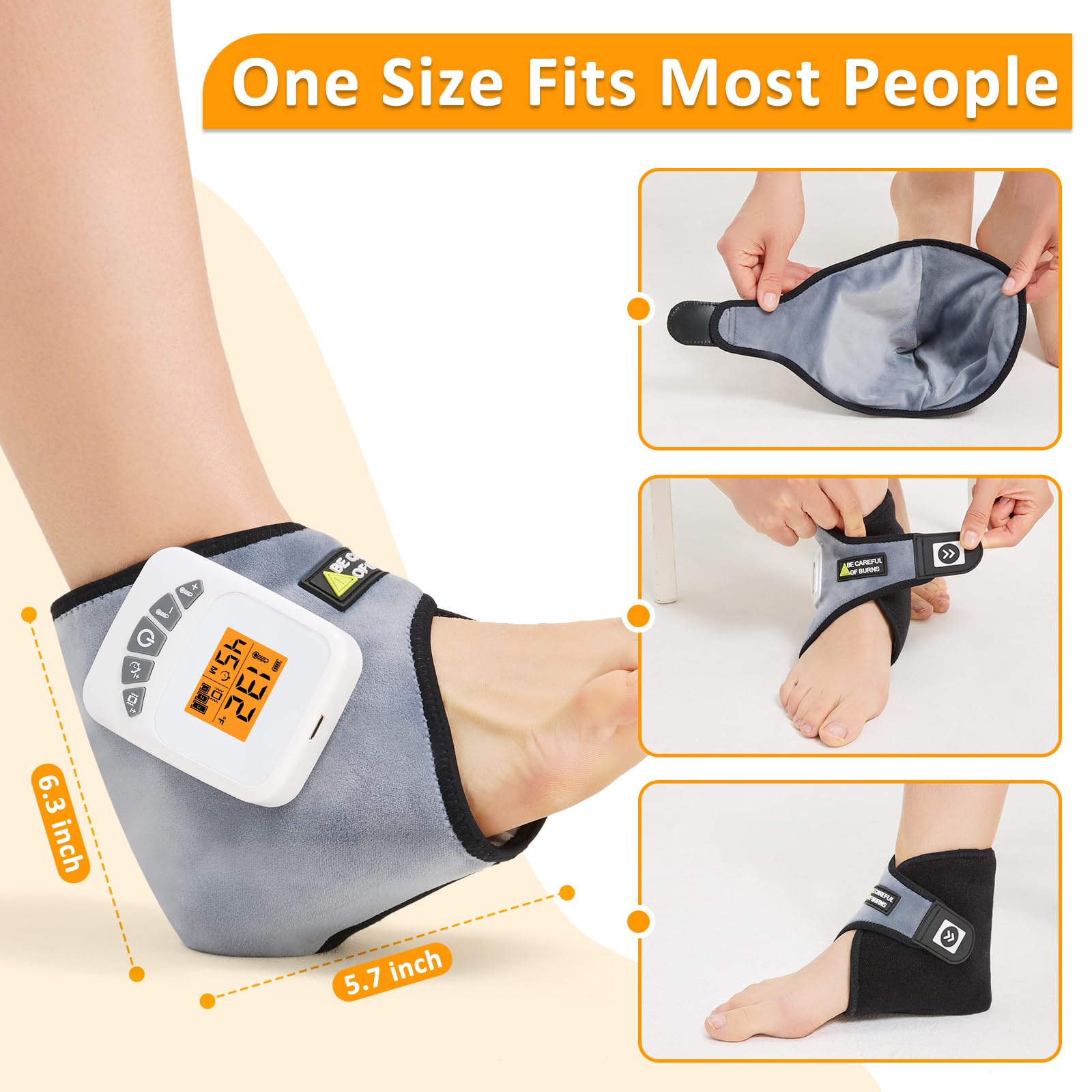 AOKESTE 5000mAh battery powers hours of portable heat and massage.
