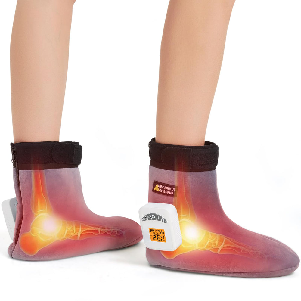 AOKESTE cordless foot heating pad massage showing compact design for home use