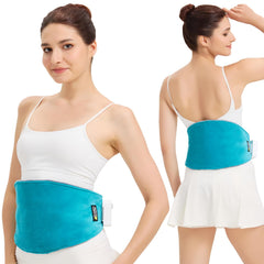 AOKESTE cordless heating pad in use on bed offering portable warmth