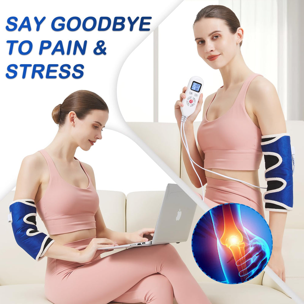 AOKESTE elbow heating pad in use during daily activities with warmth.