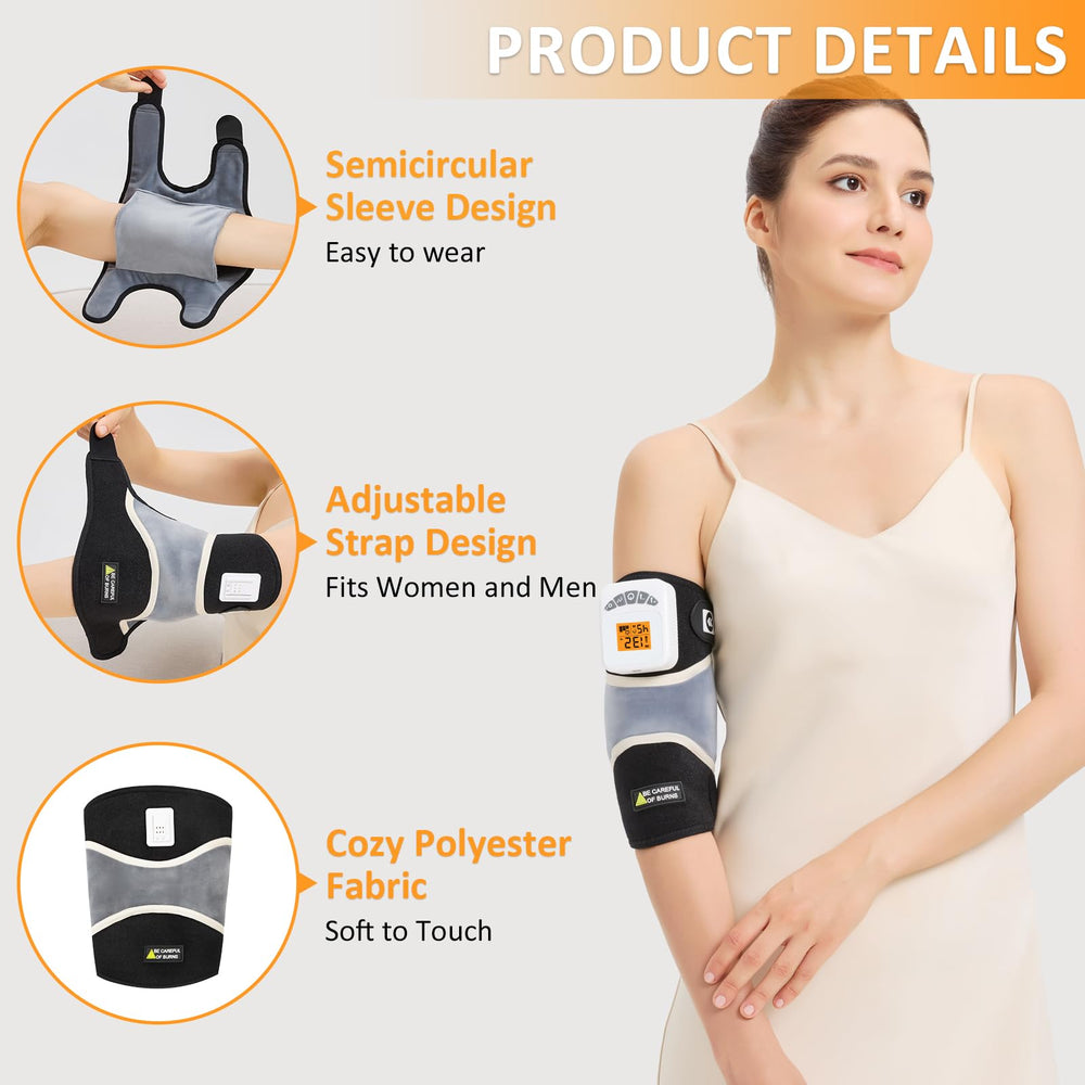 Soft SBR and polyester fabric on the elbow brace for skin-friendly comfort.
