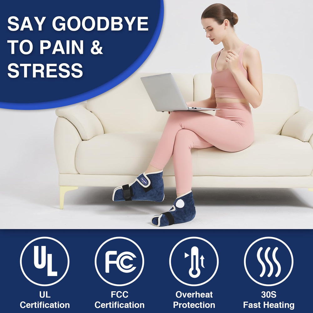 AOKESTE heating pad focuses on heel and toes for targeted comfort.