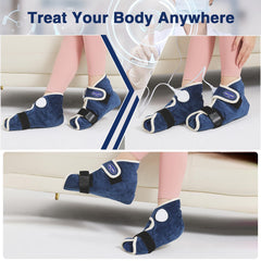 AOKESTE foot warming pad in use provides quick warmth for tired feet.