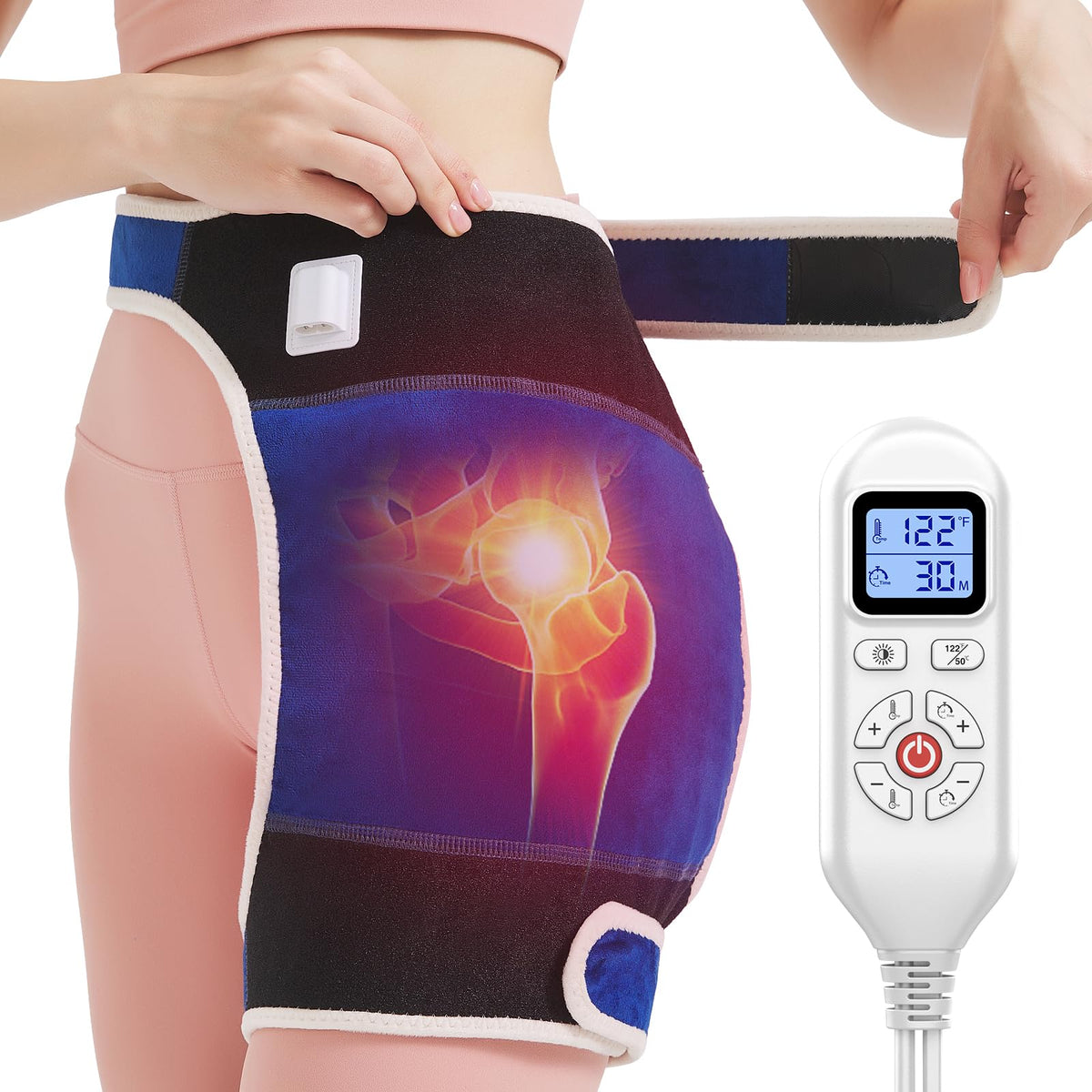 AOKESTE hip heating pad delivers targeted hip relief with steady warmth