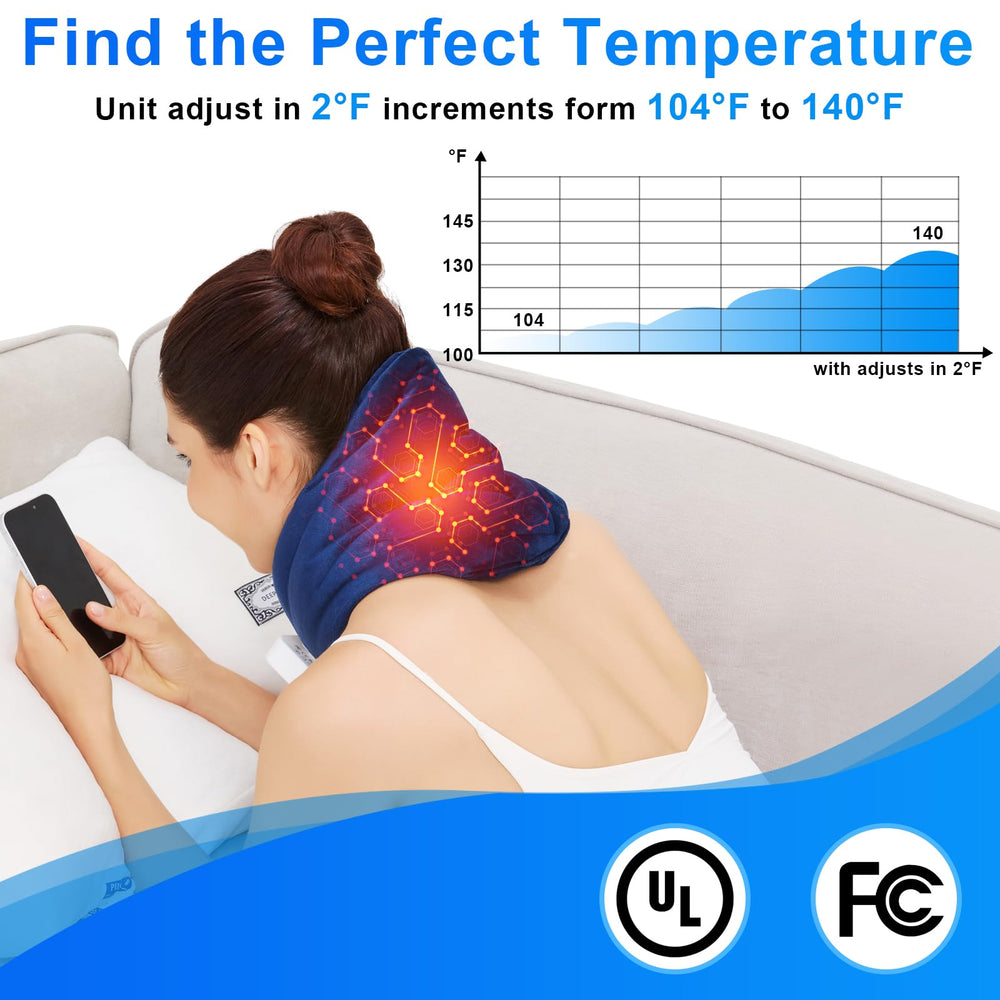 AOKESTE neck heating pad with vibration massage for deeper relaxation.