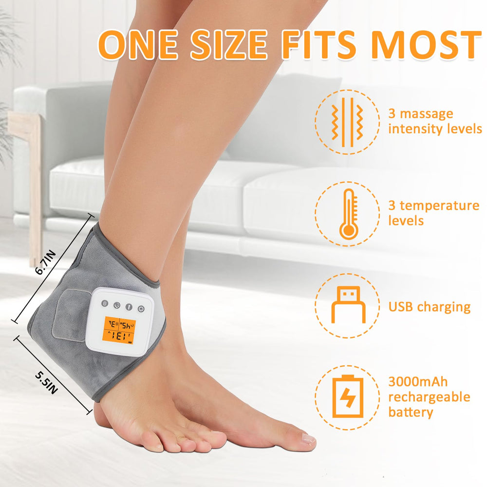 AOKESTE wireless ankle wrap in a secure Velcro closure.