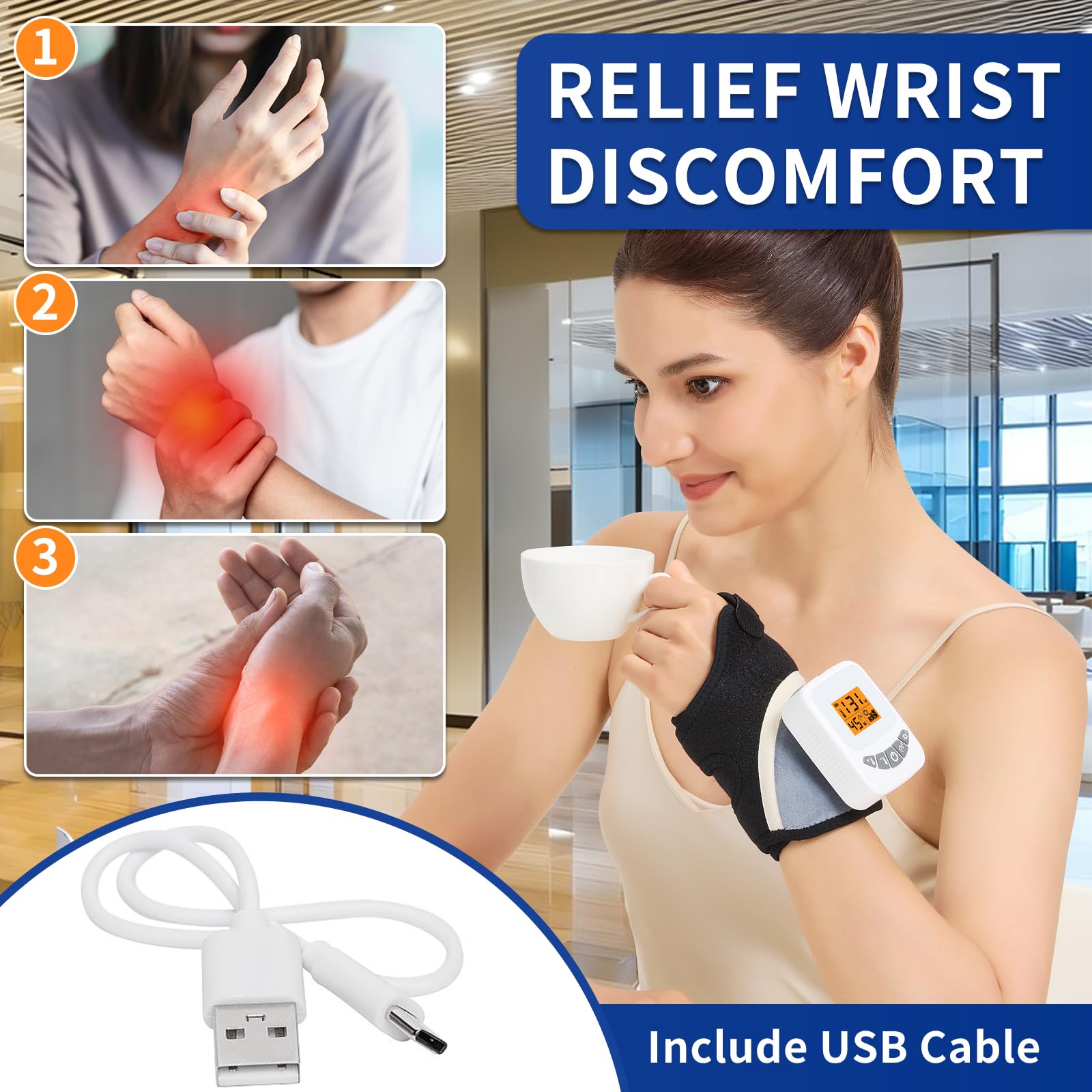 AOKESTE wrist pad worn on the wrist for ergonomic comfort.