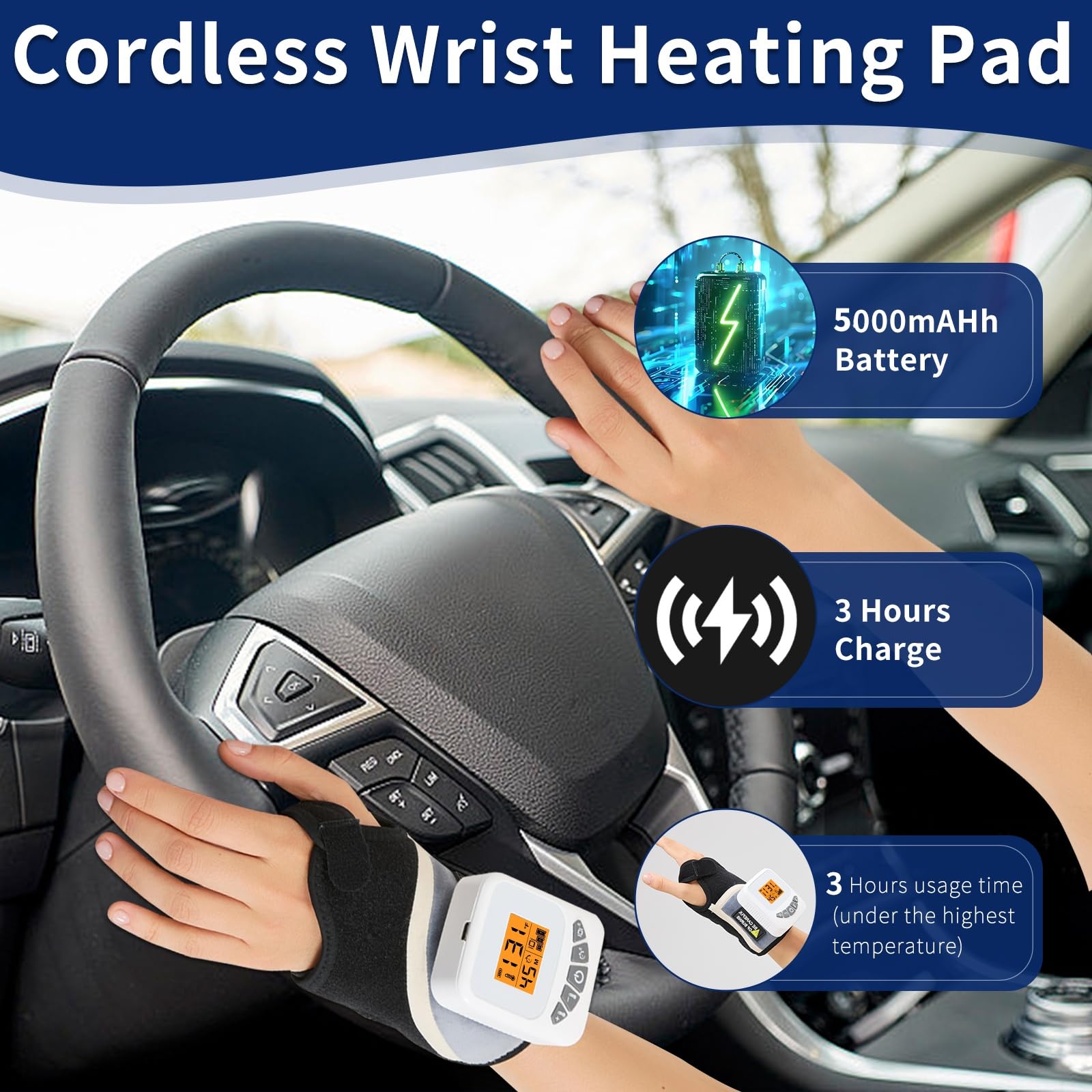 Whisper-quiet motor in the AOKESTE pad for discreet relaxing sessions.