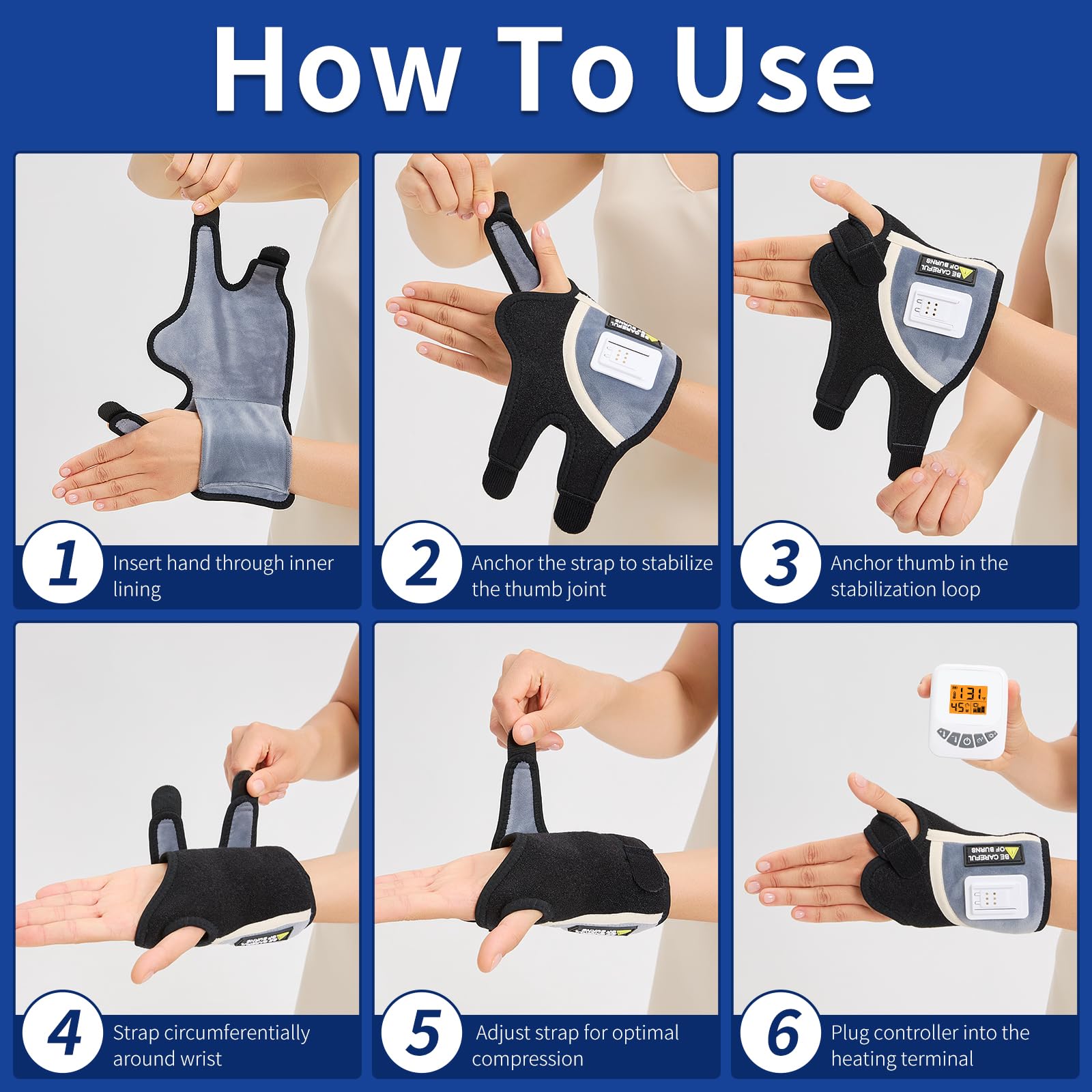 Travel-friendly AOKESTE pad supports on-the-go warm massage.
