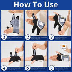 Travel-friendly AOKESTE pad supports on-the-go warm massage.