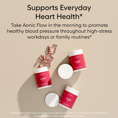 AONIC Flow vegan label reinforces clean, non-GMO composition you can trust.