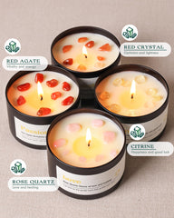 AOOVOO Candle featuring laughter red crystal uplifting mood in living room